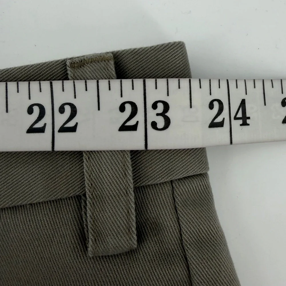 Orvis Pants Men 46 Olive Drab Chino Flat Front Twill Straight Leg Trouser Hemmed